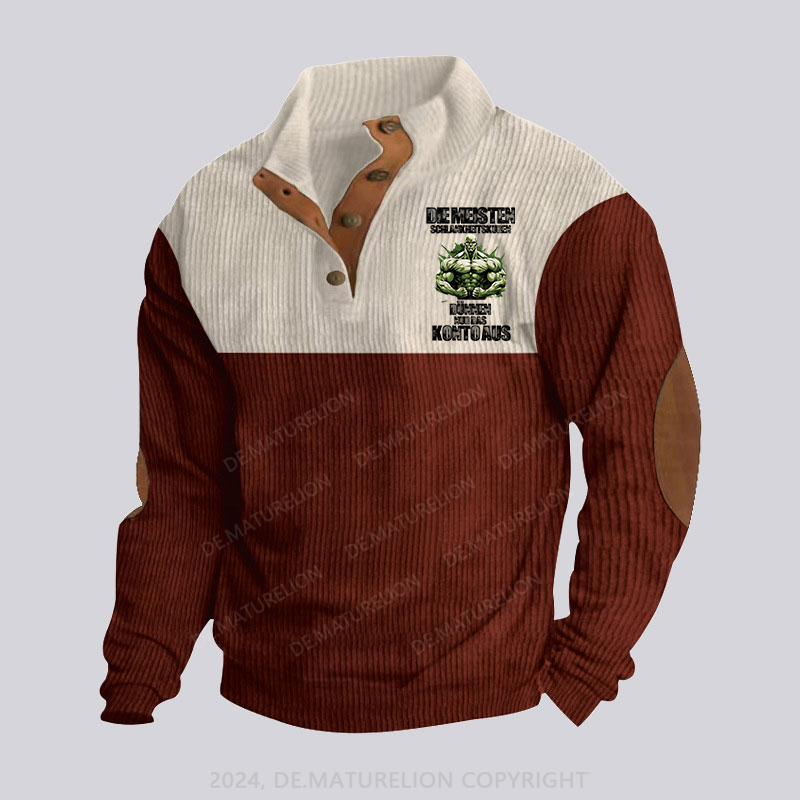 Maturelion Die meisten Schlankheitskuren dünnen nur das Konto aus Stehkragen Knopf Polo Shirt