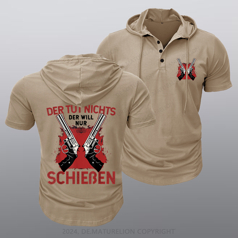 Maturelion Schießen Sport Waffe Kapuze T-Shirt