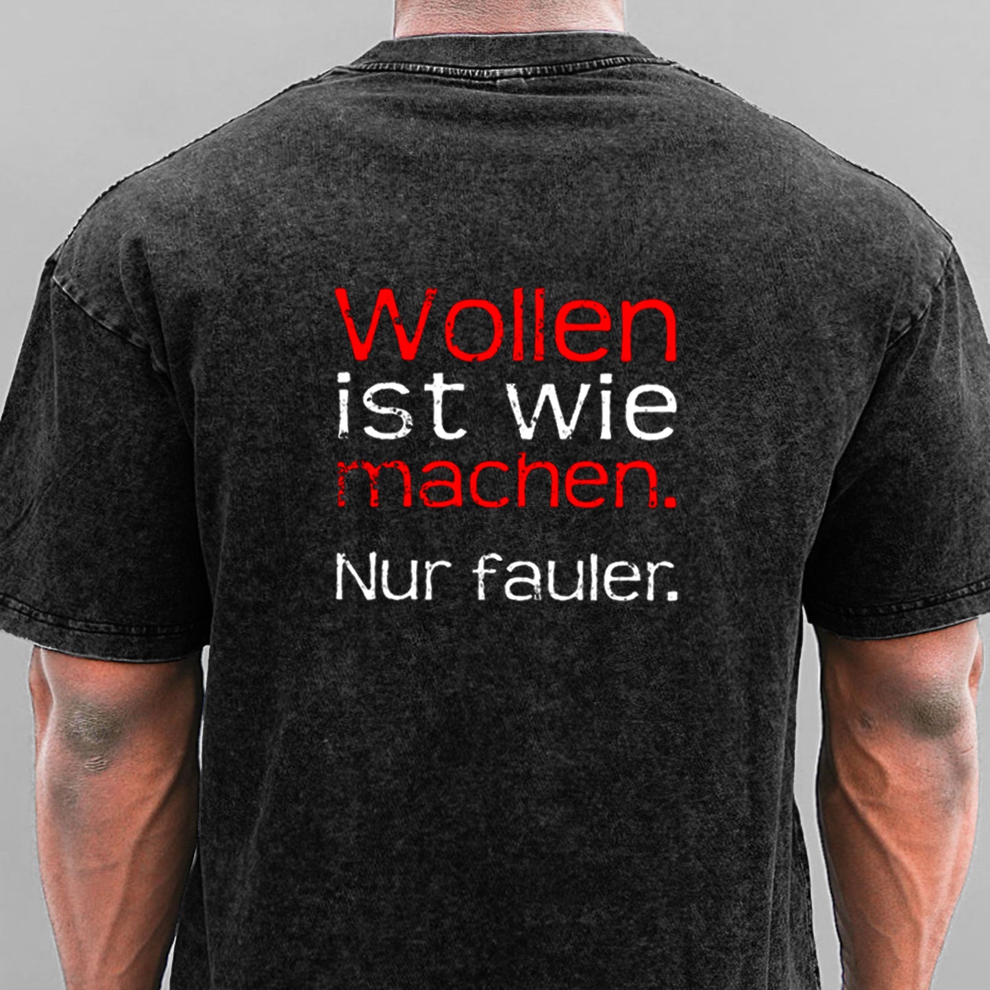 Wollen Ist Wie Machen Nur Fauler Gewaschene Vintage T-Shirt