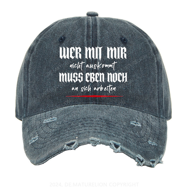 Wer Mit Mir Nicht Auskommt Gewaschene Vintage Cap