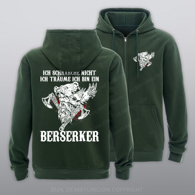 Maturelion ICH SCHNARCHE NICHT Reißverschluss Hoodie