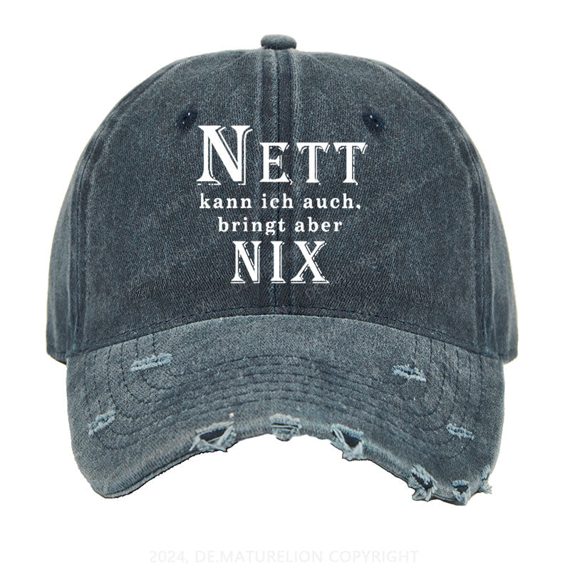 Nett Kann Ich Auch Bringt Aber Nix Gewaschene Vintage Cap