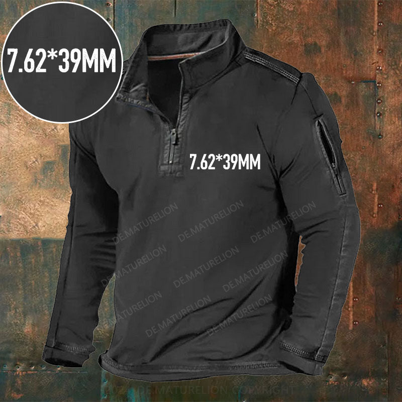 7.62*39mm Stehkragen Reißverschluss Polo Shirt