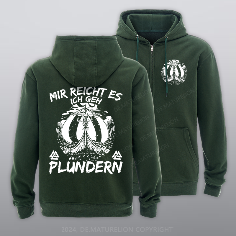 Maturelion Auf der suche nach meiner Axt Reißverschluss Hoodie