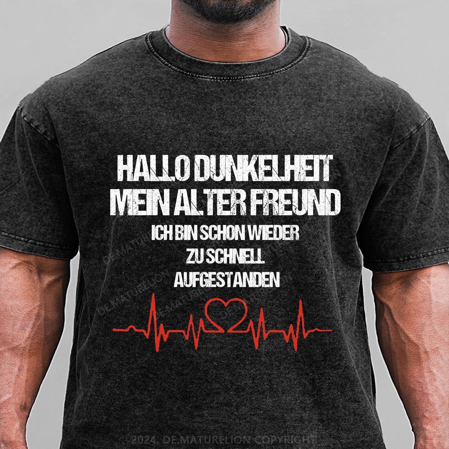 Hallo Dunkelheit, mein alter Freund, ich bin schon wieder zu schnell aufgestanden Gewaschene Vintage T-ShirtGewaschene Vintage T-Shirt