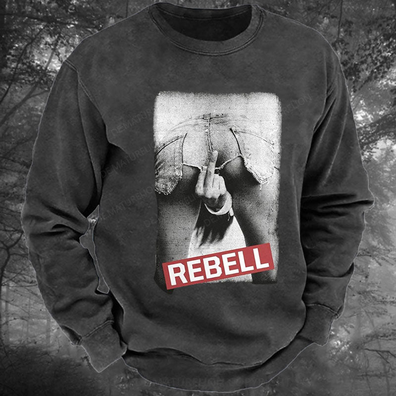 Ein Rebell Gewaschenes Sweatshirt