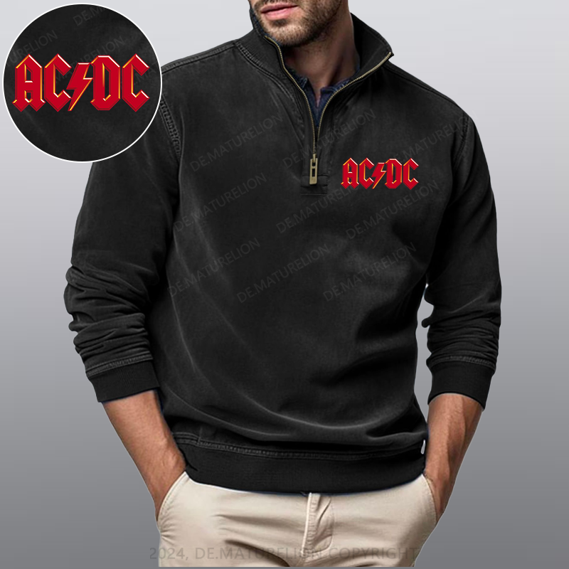 Maturelion ACDC Rockmusik Rock Band Stehkragen Poloshirt