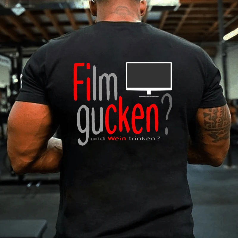 Film gucken ficken Wein trinken T-Shirt