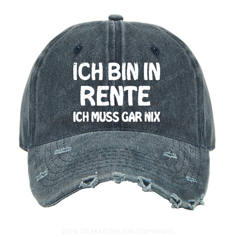 Ich Muss Gar Nichts Gewaschene Vintage Cap