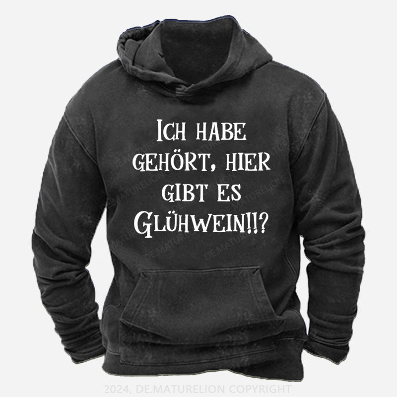 Glühwein trinken Weihnachtsmarkt Weihnachtsfeier Hoodie