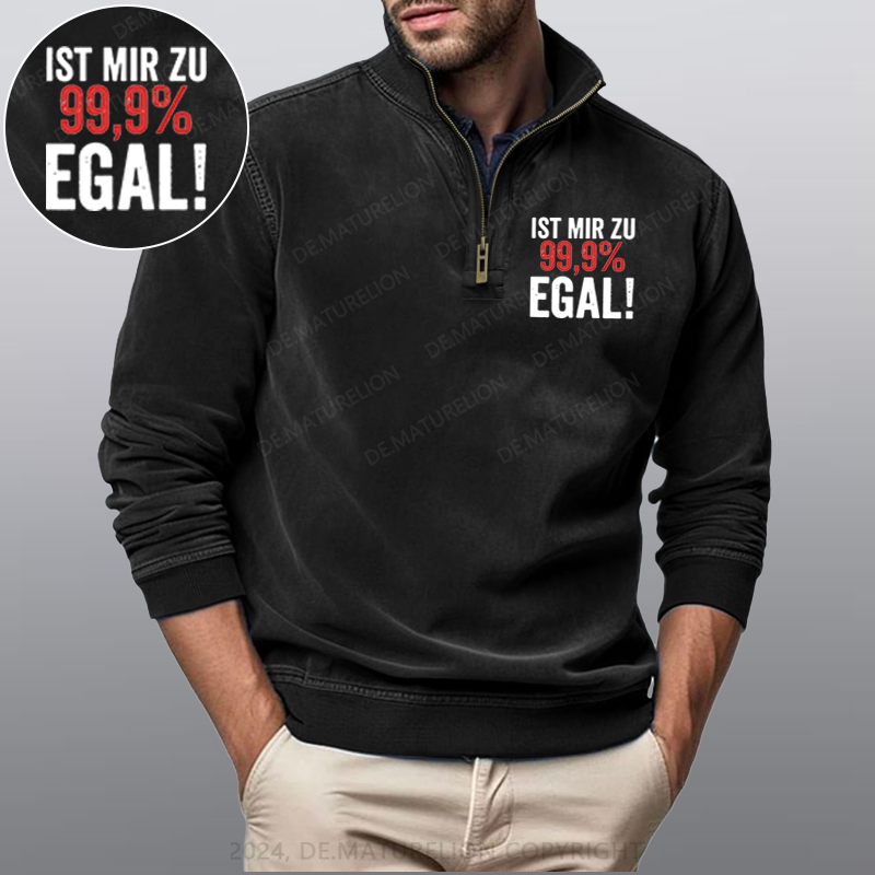 Maturelion Ist Mir Zu 99,9% Egal Stehkragen Poloshirt