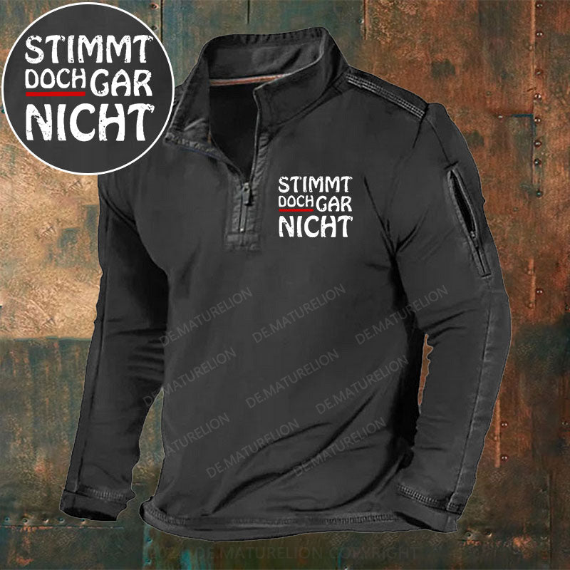Stimmt Doch Gar Nicht Stehkragen Reißverschluss Polo Shirt