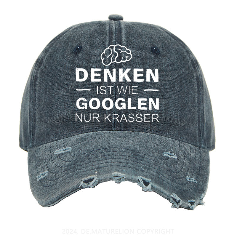Denken ist wie googeln nur krasser Gewaschene Vintage Cap