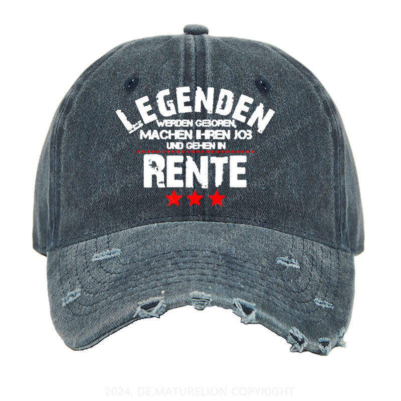 Legenden Werden Geboren Machen Ihren Job Und Gehen In Rente Gewaschene Vintage Cap