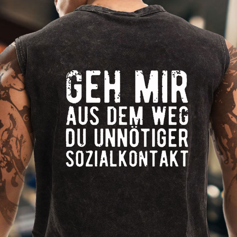 Geh Mir Aus Dem Weg Du Unnötiger Sozialkontakt Tank Top