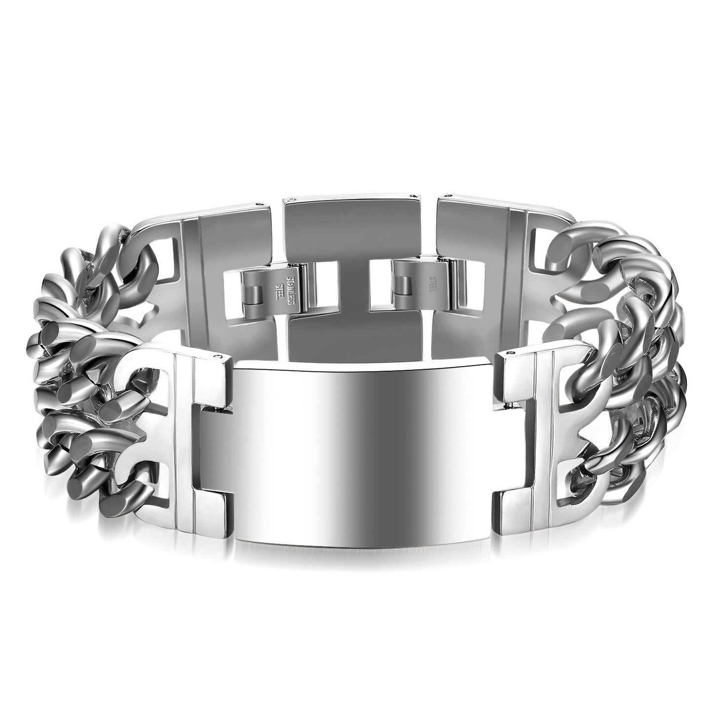 Zweireihige Titanstahl Schmuck Edelstahl Armband beliebtes Armband
