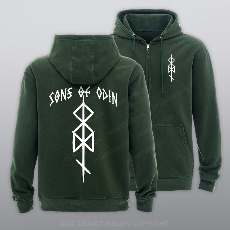 Maturelion Sons of Odin Reißverschluss Hoodie