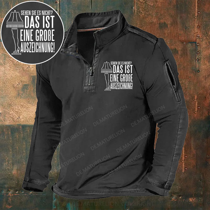 Sehen Sie Es Nicht? Das Ist Eine Große Auszeichnung! Stehkragen Reißverschluss Polo Shirt