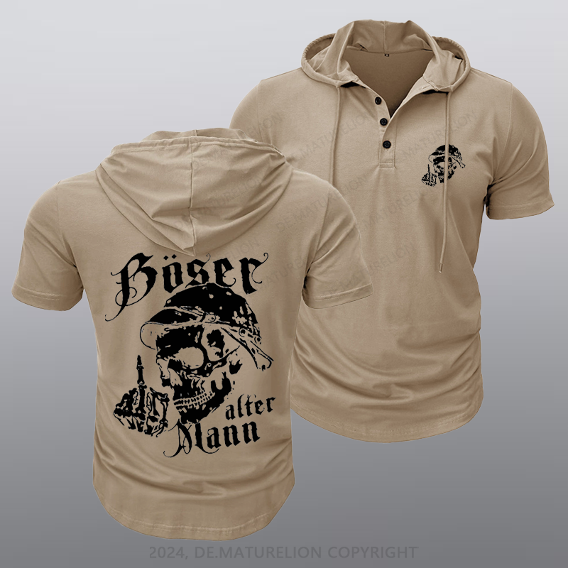 Maturelion Böser Alter Mann Kapuze T-Shirt
