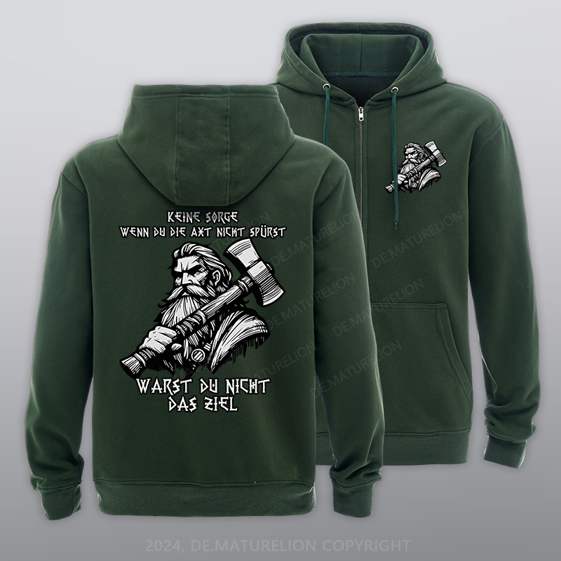 Maturelion Keine sorge Reißverschluss Hoodie