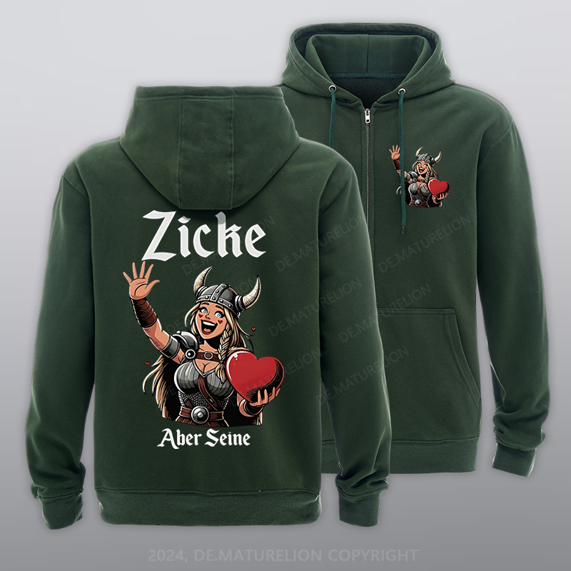 Maturelion Zicke aber seine Reißverschluss Hoodie