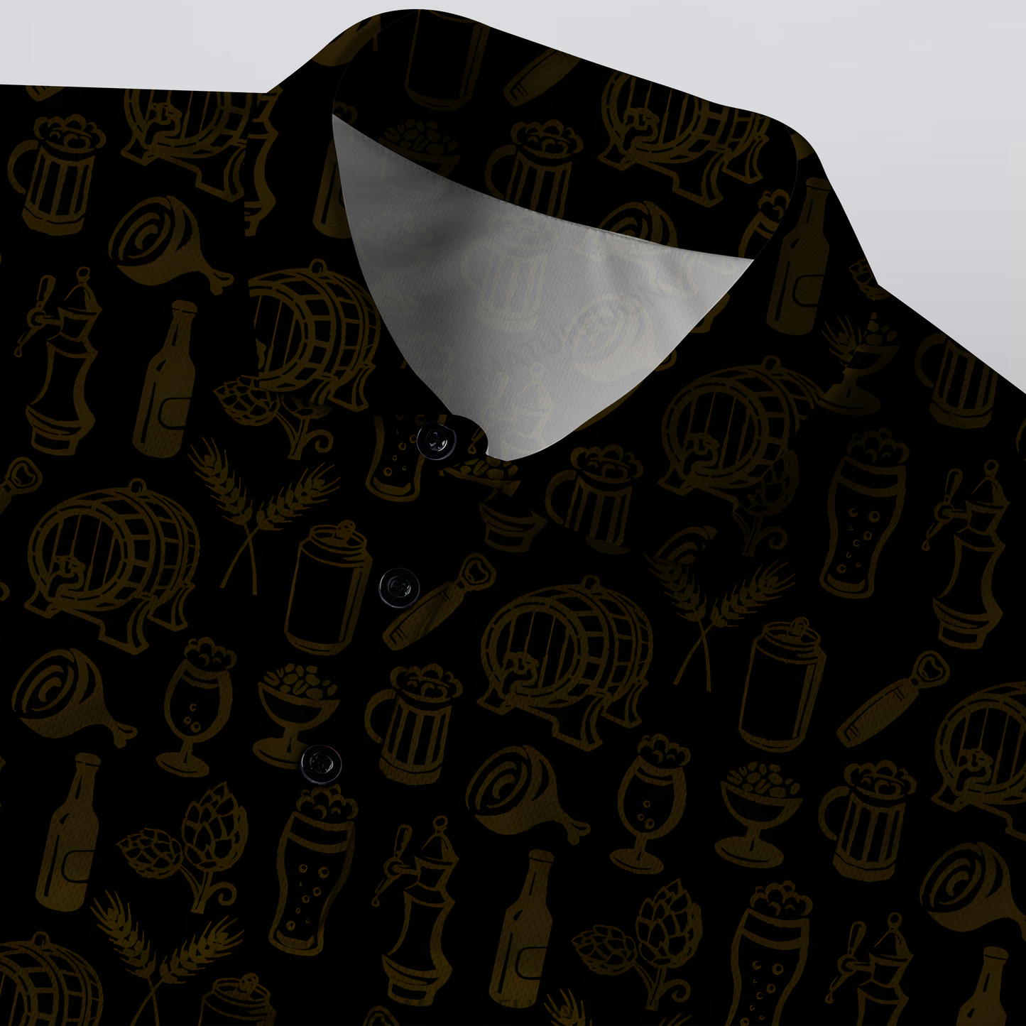 Maturelion Bier Männer Voll-Print Polo Shirt