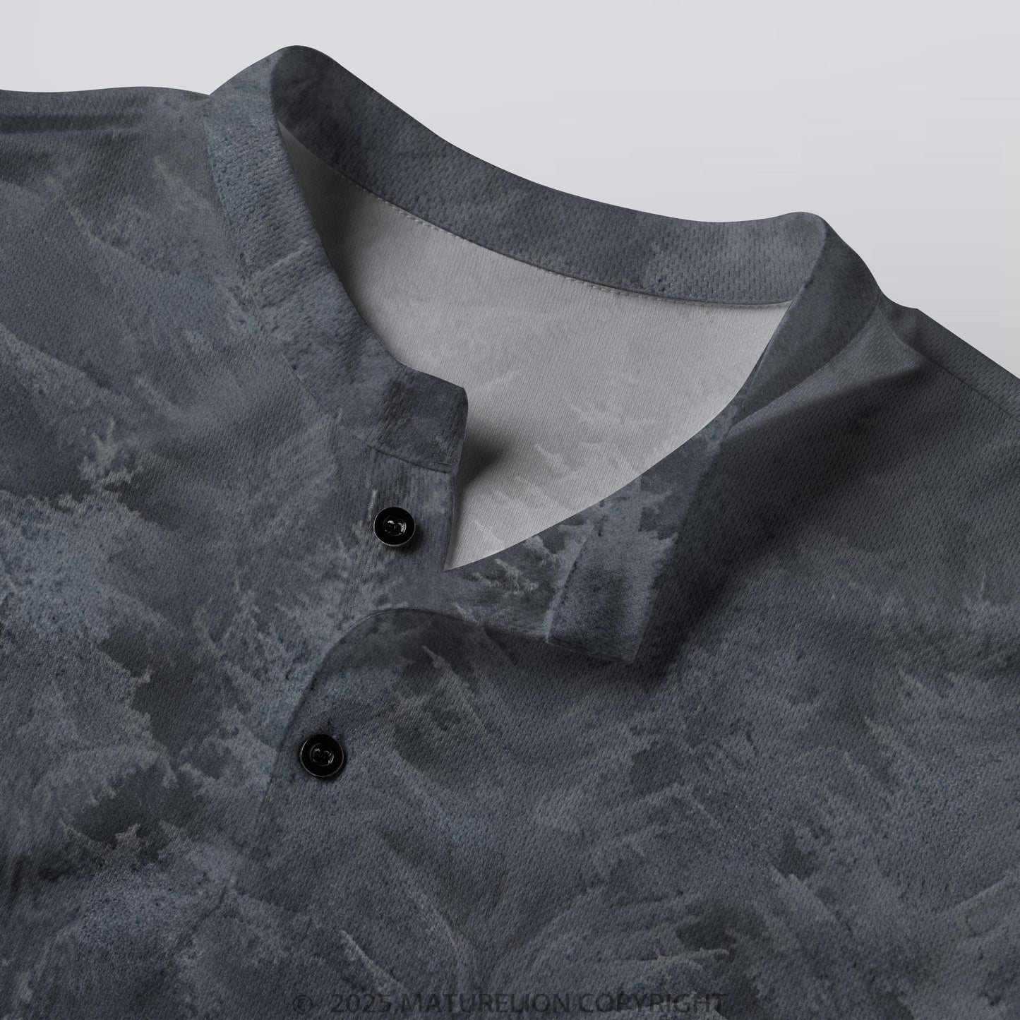 Maturelion Schwarzwald Männer Voll-Print Polo Shirt