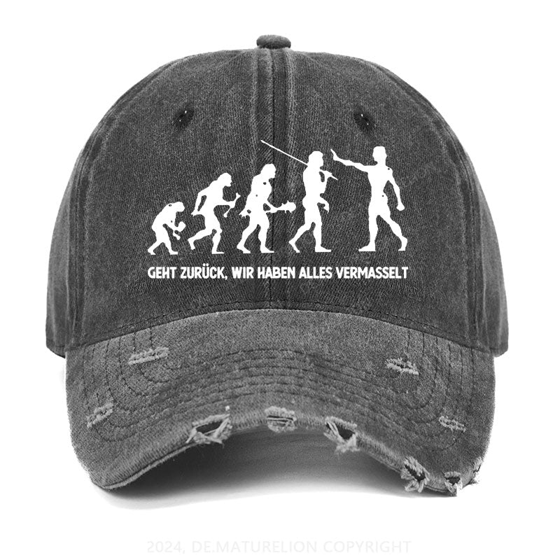 Geht zurück, wir haben alles vermasselt Gewaschene Vintage Cap