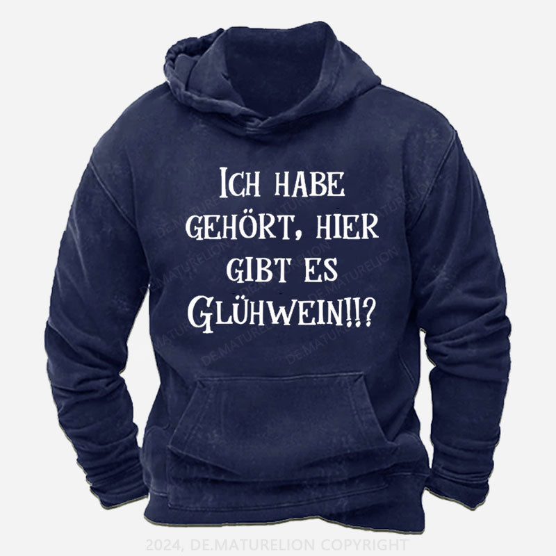 Glühwein trinken Weihnachtsmarkt Weihnachtsfeier Hoodie