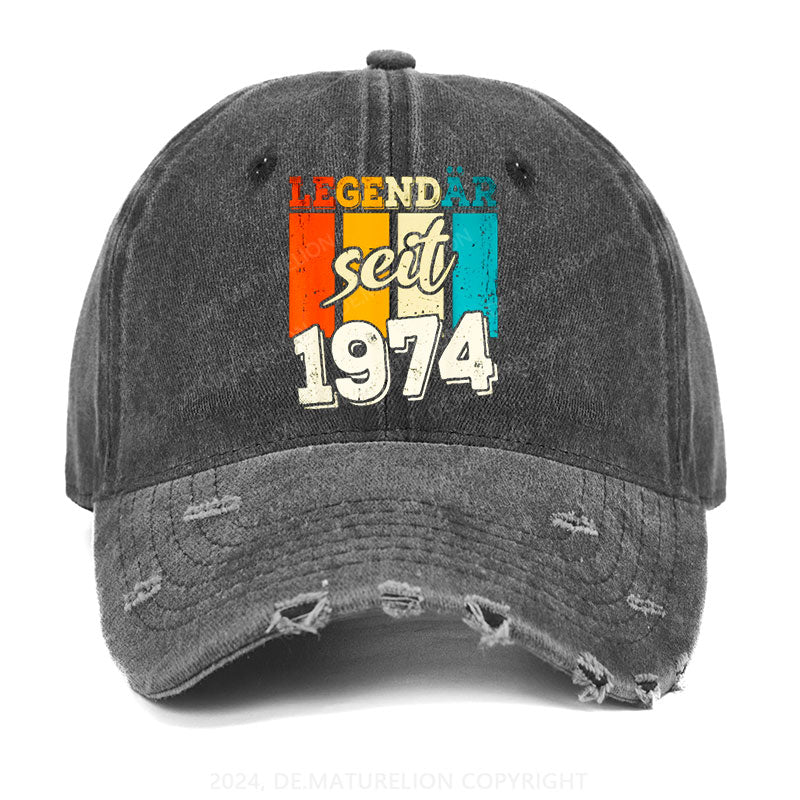 Personalisiert Jahr Legendär Seit... Gewaschene Vintage Cap