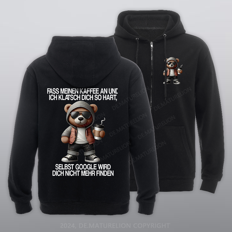 Maturelion Google Teddy Reißverschluss Hoodie