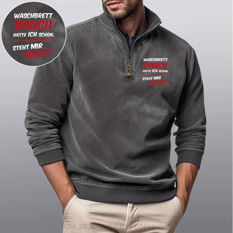 Maturelion Waschbrett Bauch Hatte Ich Schon Steht Mir Nicht Stehkragen Poloshirt