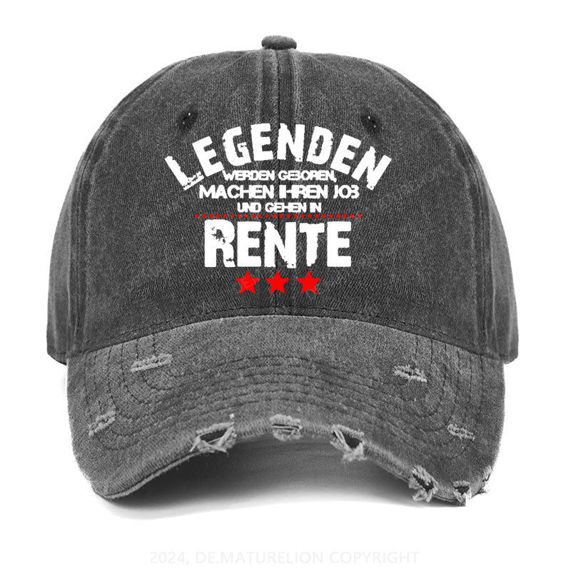 Legenden Werden Geboren Machen Ihren Job Und Gehen In Rente Gewaschene Vintage Cap