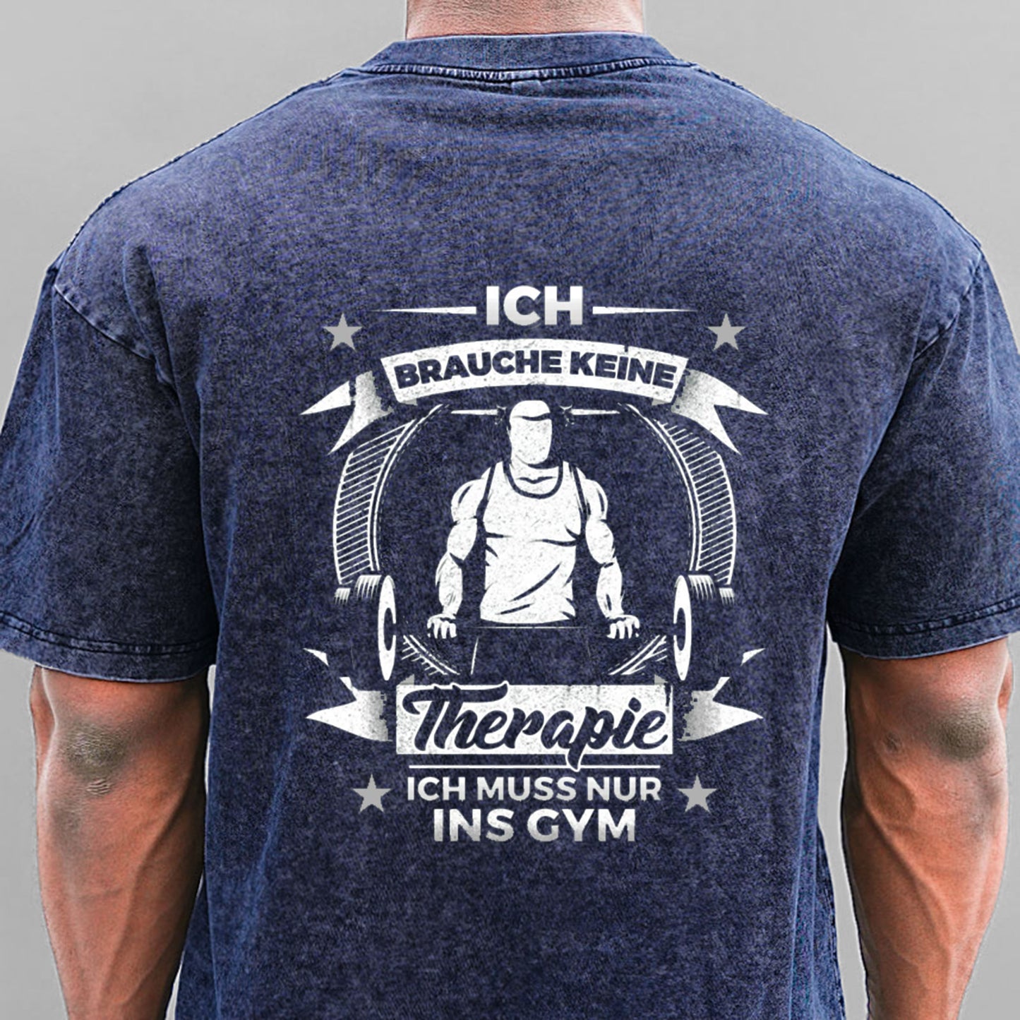 Ich brauche keine Therapie, Ich muss nur ins Gym Gewaschene Vintage T-Shirt