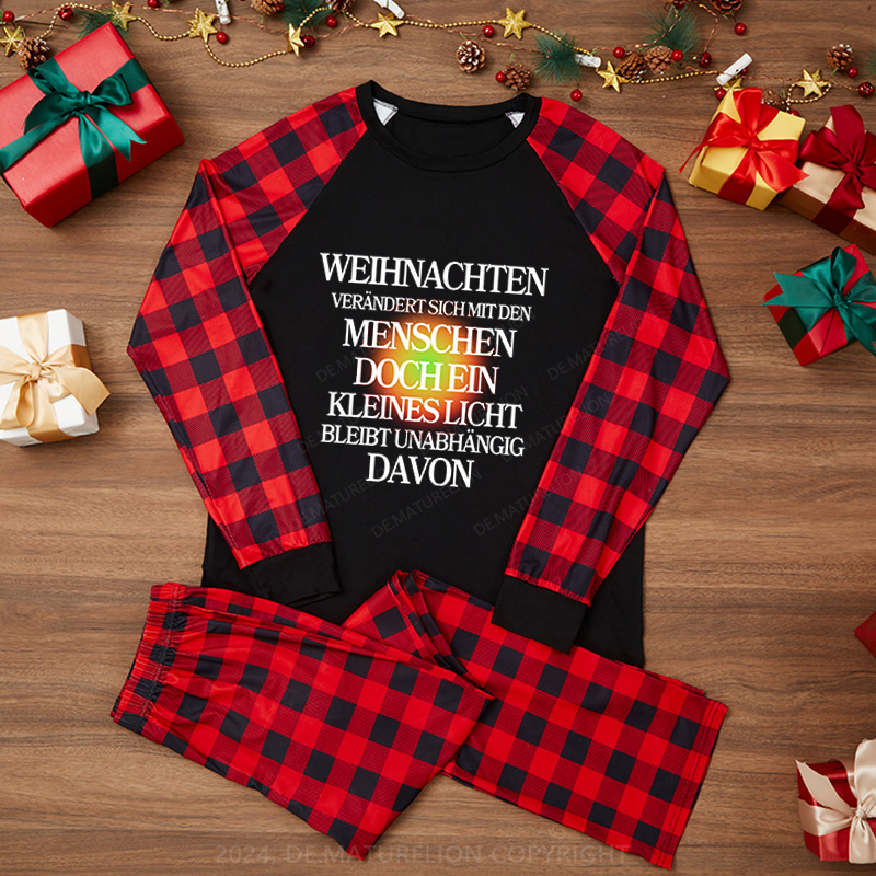 Maturelion Weihnachten verändert sich mit den Menschen, doch ein kleines Licht bleibt unabhängig davon Weihnachten Familien Pyjama