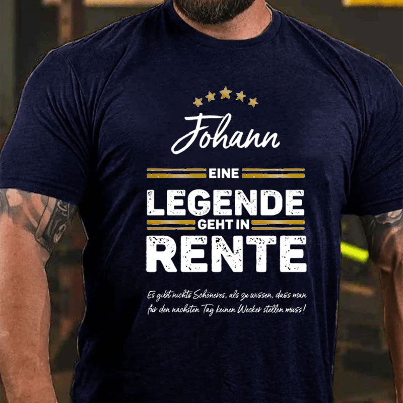 Personalisiert Name Eine Legende geht in Rente T-Shirt