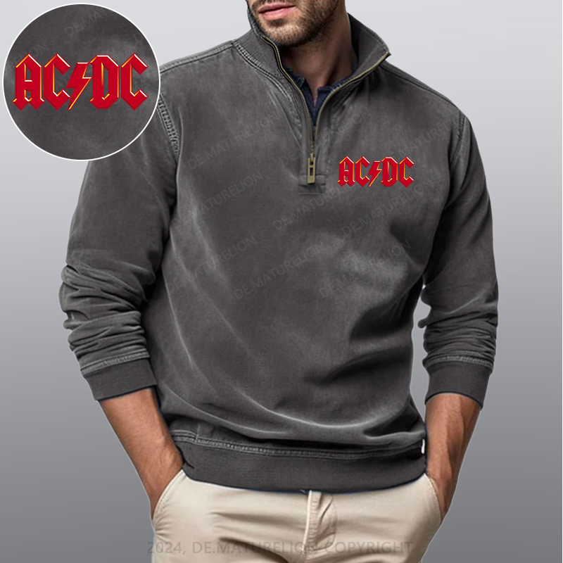Maturelion ACDC Rockmusik Rock Band Stehkragen Poloshirt