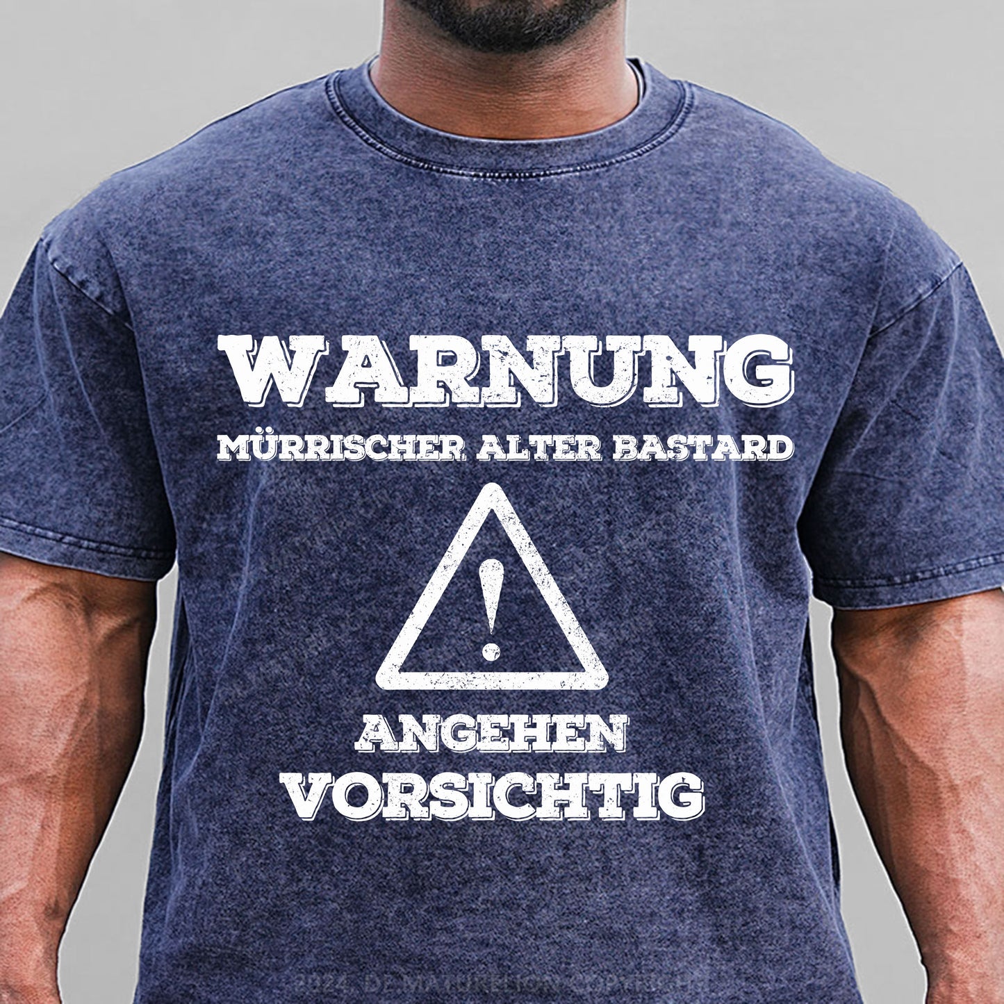 Warnung Mürrischer Alter Bastard Angehen Vorsichtig Gewaschene Vintage T-Shirt