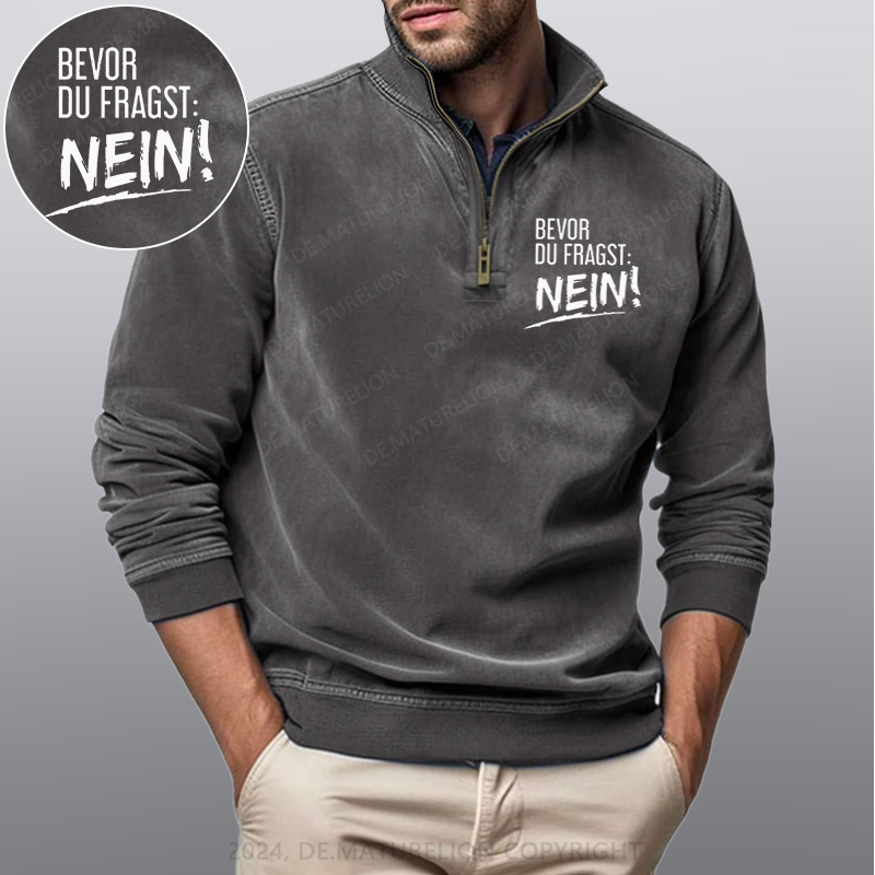Maturelion Bevor Du Fragst Nein Männer Stehkragen Poloshirt