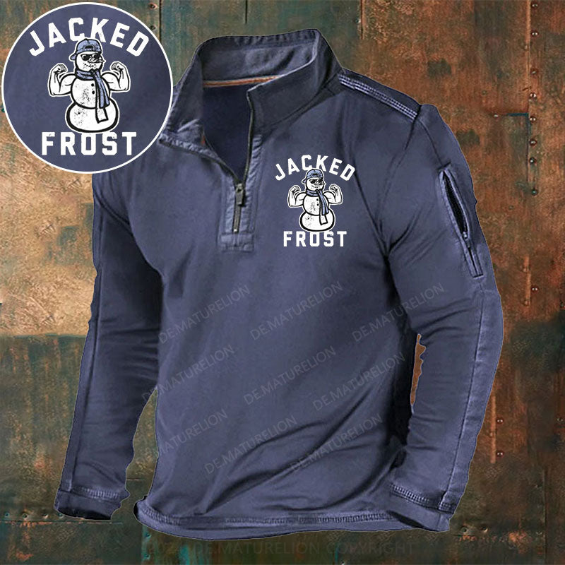 Jacke Frost Stehkragen Reißverschluss Polo Shirt