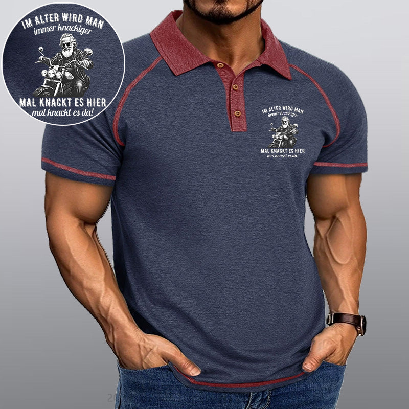 Maturelion Im Alter wird man immer knackiger Kragen T-Shirt