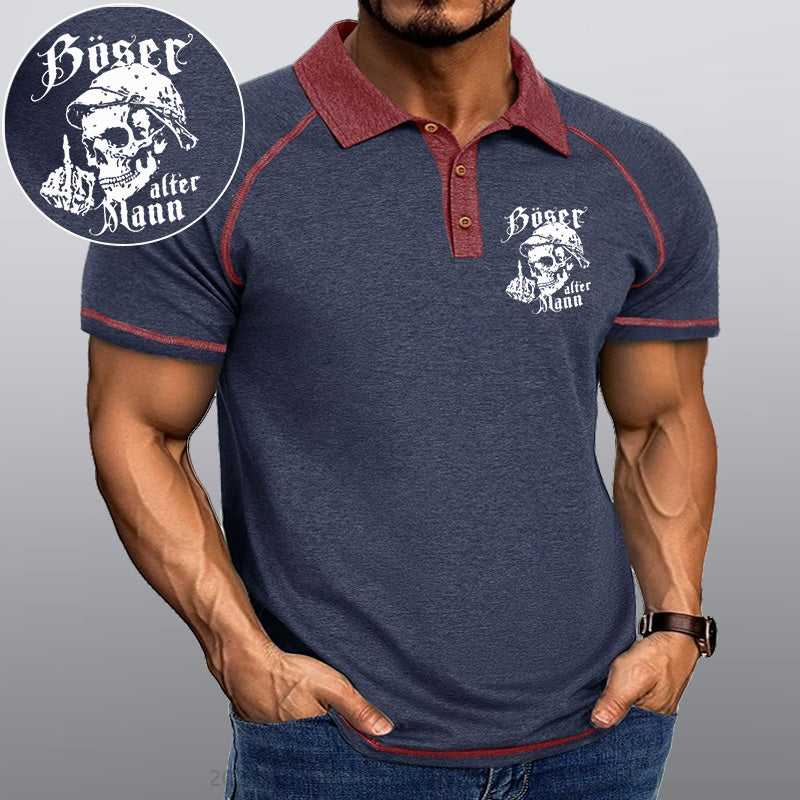 Maturelion Böser Alter Mann Kragen T-Shirt