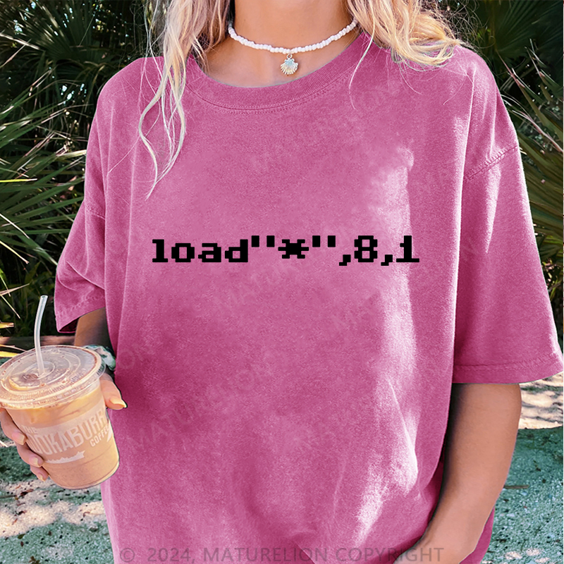 Maturelion Load Damen Gewaschene Vintage T-Shirt