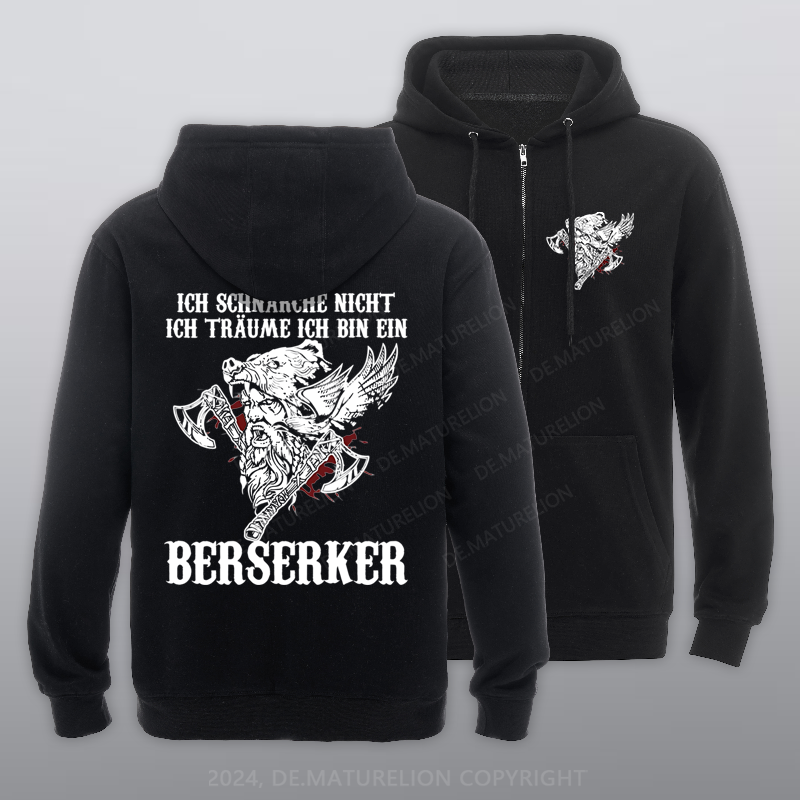 Maturelion ICH SCHNARCHE NICHT Reißverschluss Hoodie