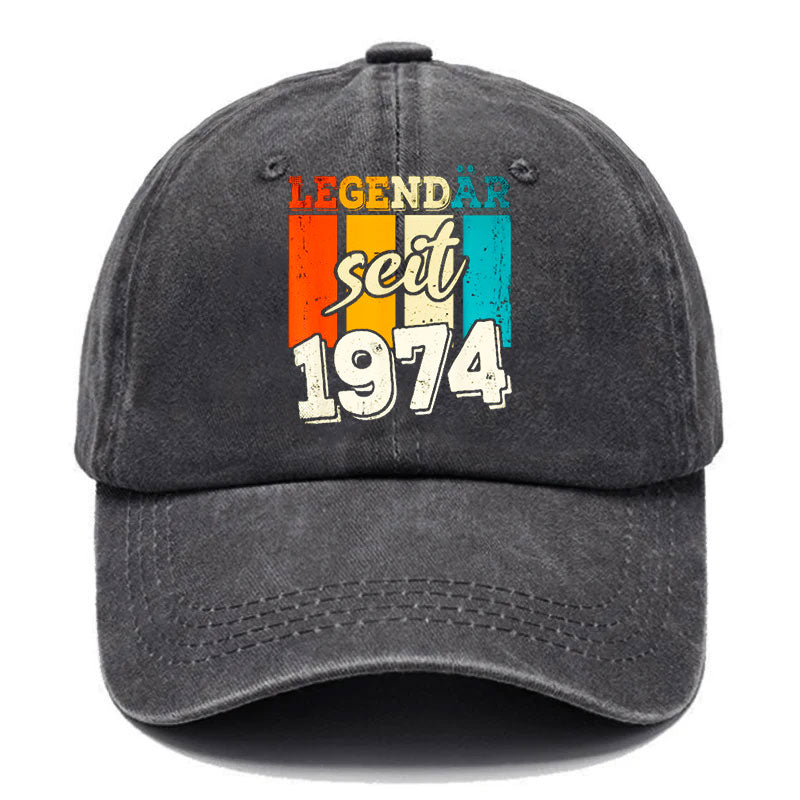 Personalisiert Jahr Legendär Seit 1974 Baseball Cap