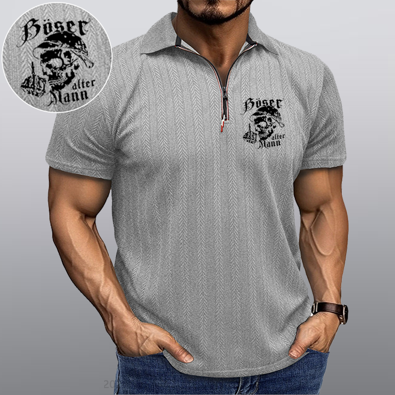 Maturelion Böser Alter Mann Kragen T-Shirt