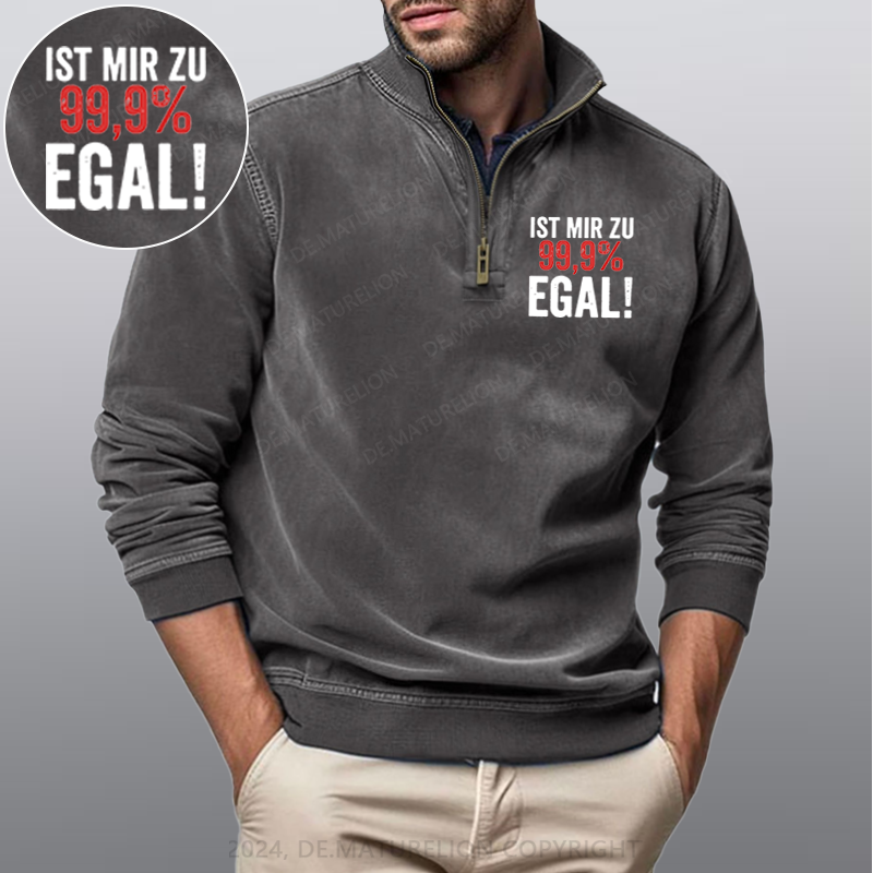 Maturelion Ist Mir Zu 99,9% Egal Stehkragen Poloshirt