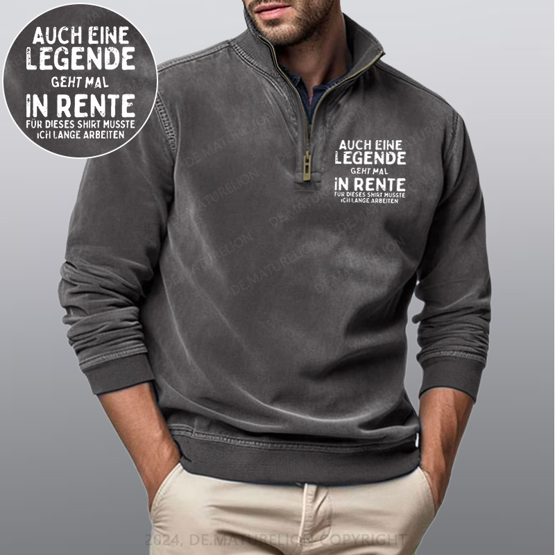 Maturelion Auch Eine Legende Geht Mal In Rente Stehkragen Poloshirt
