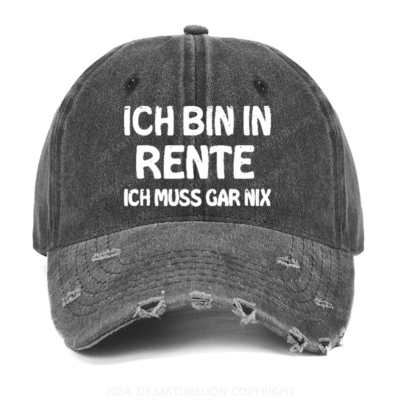 Ich Muss Gar Nichts Gewaschene Vintage Cap
