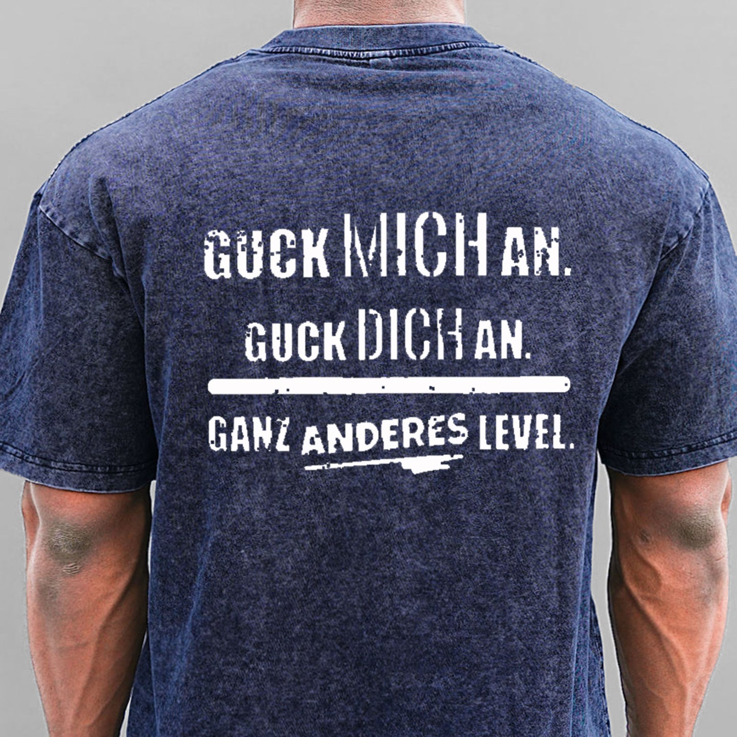 Guck Mich An Guck Dich An Ganz Anderes Level Gewaschene Vintage T-Shirt
